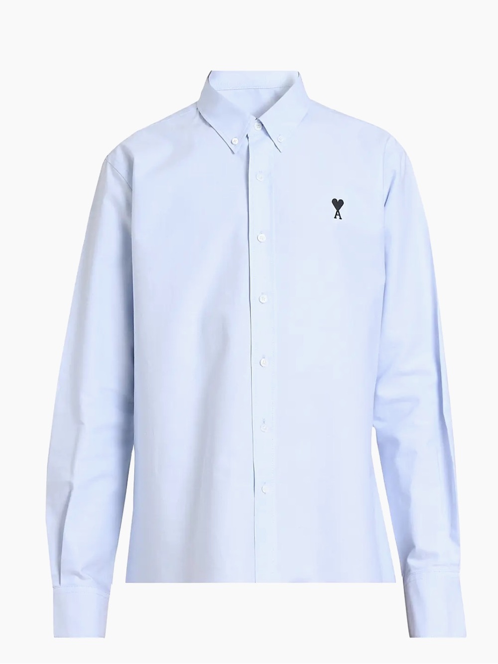 AMI Contrasted Ami de Coeur Cotton Shirt Blue Men’s 42/16.5